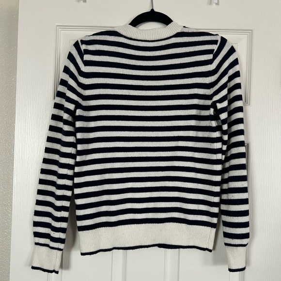 Kate Spade | Sailboat Striped Crewneck Sweater Navy White Sz S Nautical - Picture 4 of 9